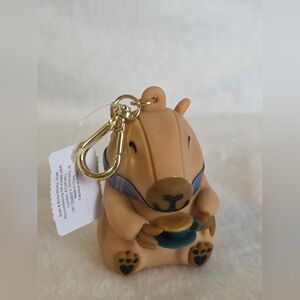 Coffee Capybara Bath & Body Works Pocketbac Holder Keychain